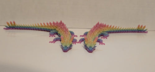 Articulated Flexi Dragon Figure | 14" Dragon Fidget Toy | 3 Colors!