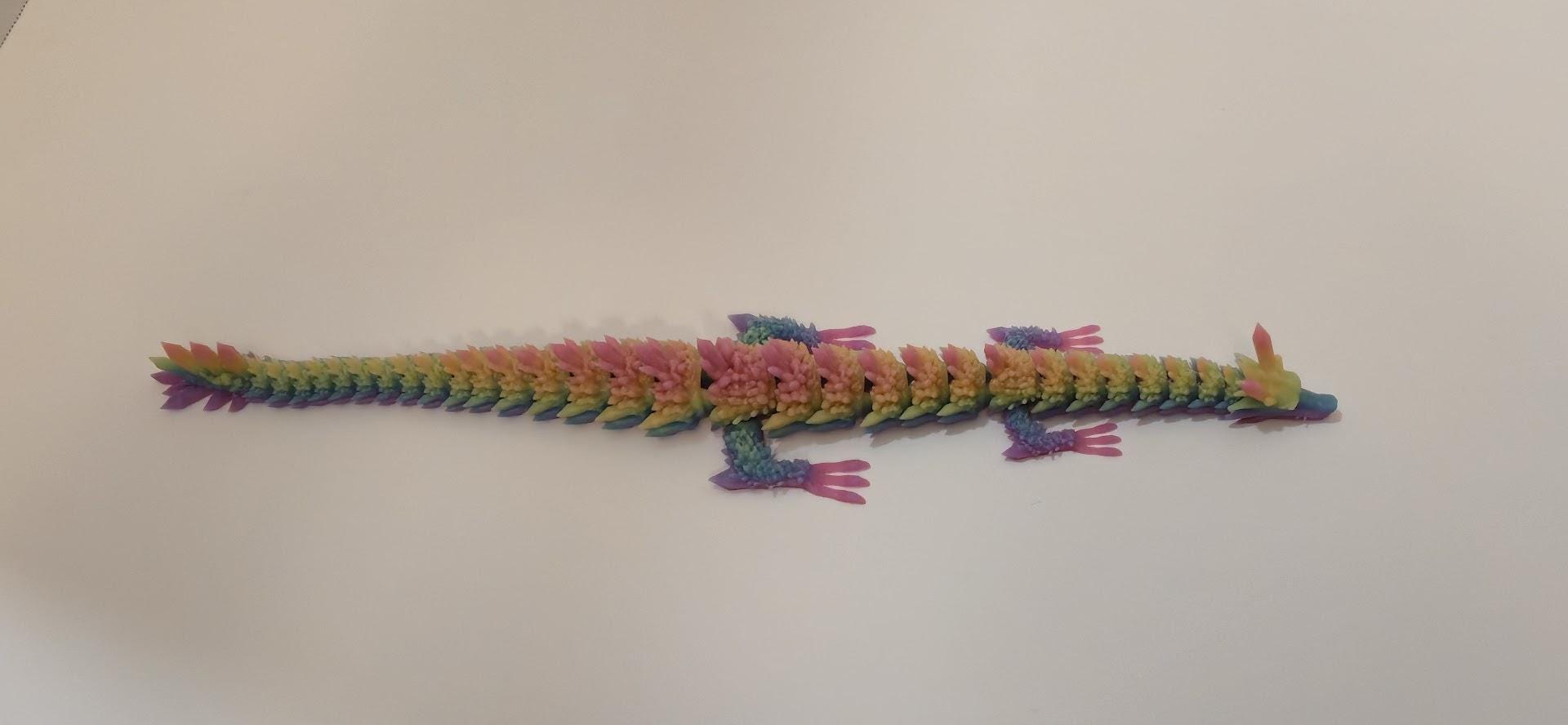 Articulated Flexi Dragon Figure | 14" Dragon Fidget Toy | 3 Colors!