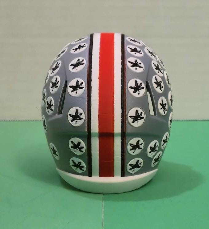 Ohio State Buckeyes Mini Football Helmet – 3D Printed OSU Helmet Replica