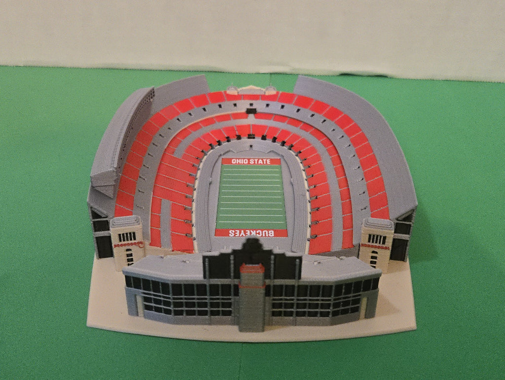 3D Printed Ohio Stadium Replica – Detailed College Football Stadium Model – Buckeye-Inspired Desk Decor & Gift for Football Fans