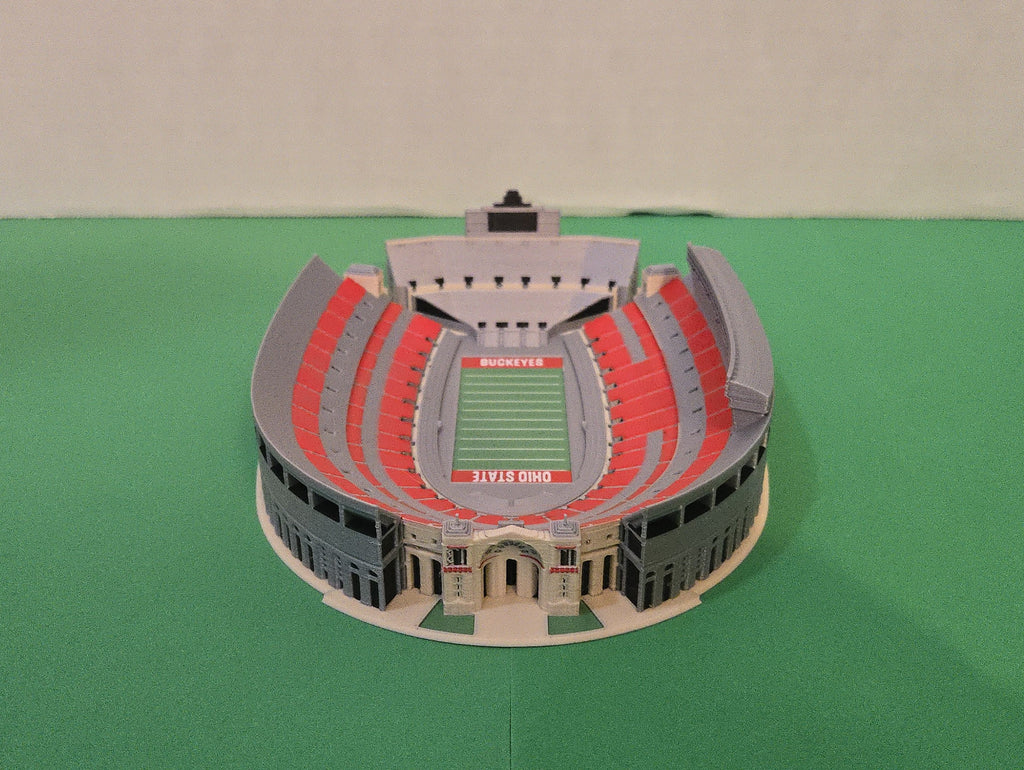 3D Printed Ohio Stadium Replica – Detailed College Football Stadium Model – Buckeye-Inspired Desk Decor & Gift for Football Fans