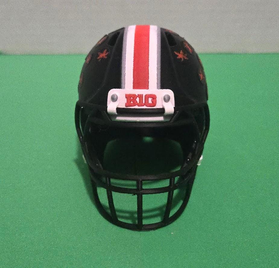 Ohio State Buckeyes Mini Football Helmet – 3D Printed OSU Helmet Replica