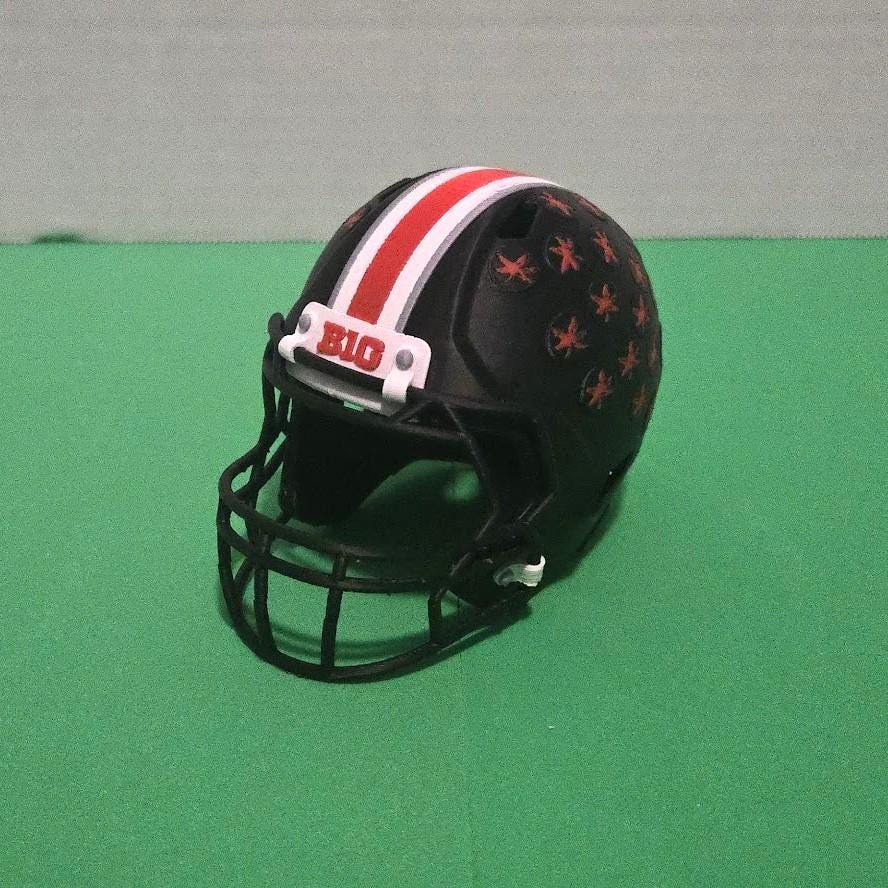 Ohio State Buckeyes Mini Football Helmet – 3D Printed OSU Helmet Replica