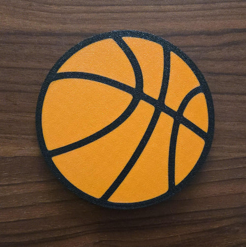 4" 3D Printed Basketball Coasters – Set of 4 with Holder