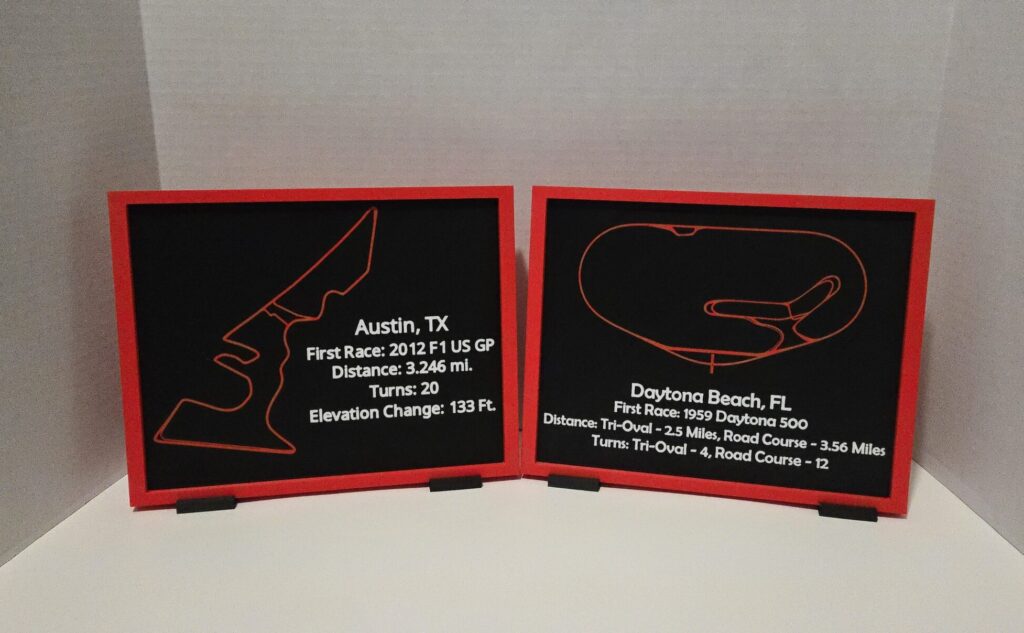 Custom Race Track Outline Sign | NASCAR, F1, IndyCar Tracks